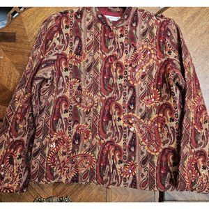 Coldwater Creek Tapestry Size PS Embroidered And Sequined Boho Jacket